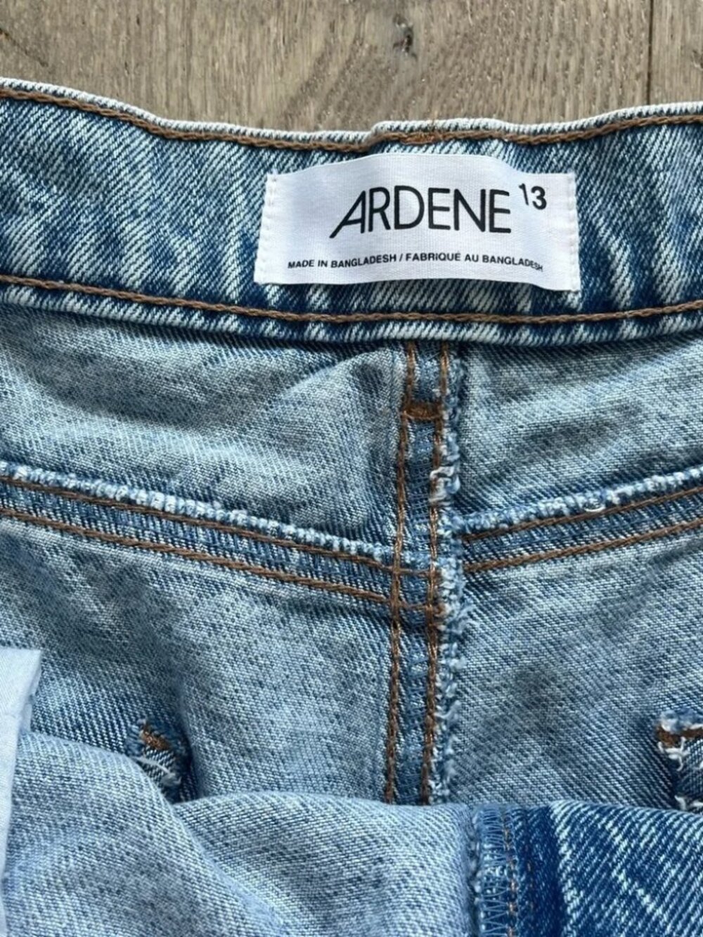 Ardene Women's Light Blue High Rise Bermuda Jean Shorts in size 13 - Picture 2 of 7